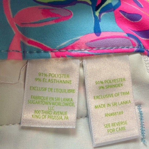 Lilly Pulitzer Luxletic Reid Porto Blue You've Been Spotted Ocean View Shorts - Picture 4 of 5